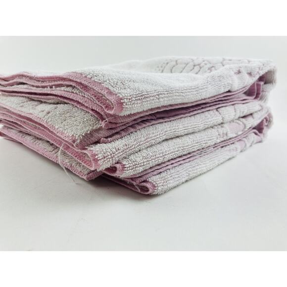 Set 2 Vintage Fieldcrest Bath Towels Pink Flowers Howard Kaplan's French Country - Picture 5 of 16